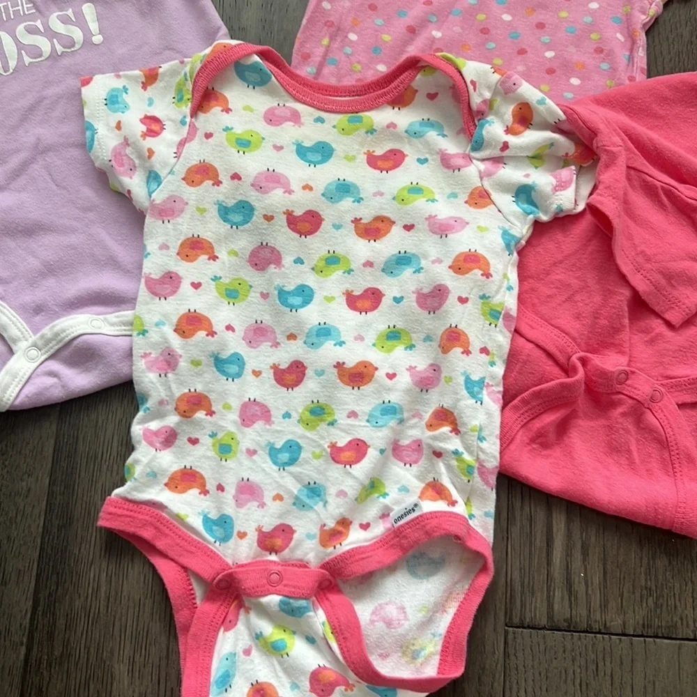 Carter’s/Gerber bundle long sleeve/short sleeve girl onesies